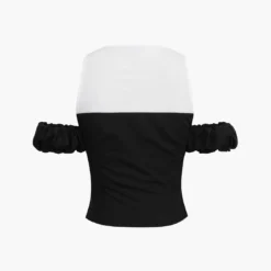 Contrast Cold Shoulder Tee -Women's Clothing Store 01bb5516 78df 4411 a7c6 2a933944d7b1