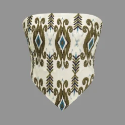 Geometric Print Tie Front Tube Top