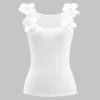 3D Floral Sleeveless Tank Top