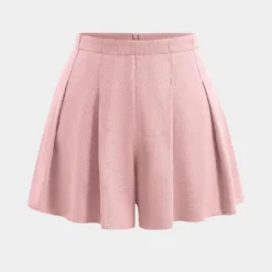 Linen Pleated Zipper Shorts -Women's Clothing Store 03780c16 bc9f 4319 aaed ba042cf2a9e2