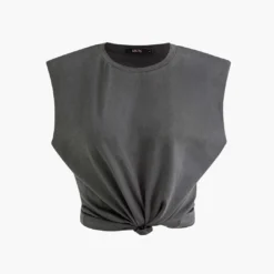 Basic Solid Sleeveless T-shirt