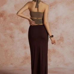 Pleated Mesh Halter Tank Top -Women's Clothing Store 05ff65ba 00dc 4ce8 a7d0 09f9e261b7d7