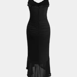 Mesh Slip Ruffle Maxi Dress -Women's Clothing Store 0641c9fc 66f2 4d86 84fa c88600d07a72