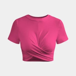 Basic Twist Hem Crop T-shirt -Women's Clothing Store 0652ec8b 1036 425f b57e 887b7422d083