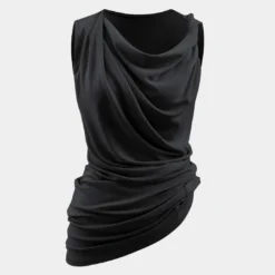 Asymmetric Cowl Neck Ruched Tank Top -Women's Clothing Store 07f36ae8 8996 4549 acb1 2e9465ff7bb5