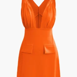 V-Neck Ruched Mini Dress -Women's Clothing Store 082eaf91 01cc 4013 9b92 9c0c6c208743