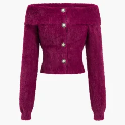 Sweater Off Shoulder Long-Sleeve Top