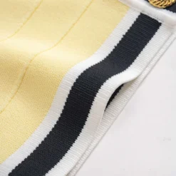 Knit Stripes Print Contrast Button Short-Sleeve Top -Women's Clothing Store 083af15f 558b 443b bfcf 576b59a050d3