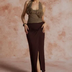 Pleated Mesh Halter Tank Top -Women's Clothing Store 0843f03e 3b01 4837 842e eb917e1aae0f