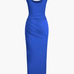 Twist Detail Square Neck Midi Dress -Women's Clothing Store 08a7f8cf c7bf 4644 afe3 4fadf476c8a1