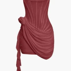 3D Floral Ruffle Corset Mini Dress -Women's Clothing Store 09cafb1b 6a89 4d3e 9c38 b28db9537715