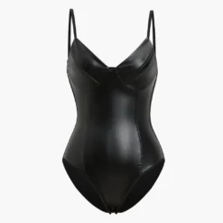 Faux Leather Bodysuit