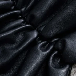 Faux Leather Linen Patchwork Ruched Skirt -Women's Clothing Store 09da68a8 ba9c 472f be39 3911c5807417