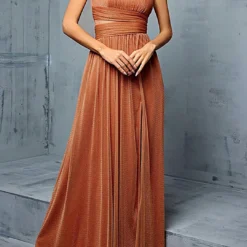 Glitter One Shoulder Maxi Dress -Women's Clothing Store 0b7342d5 4c2f 4039 94d8 be3f1504675d