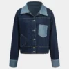 Denim Patchwork Pocket Button Long Sleeve Outerwear