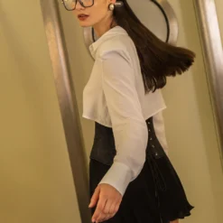 Long Sleeve Cropped Shirt -Women's Clothing Store 0bf00c4c 910e 428a ac19 b9ceb7016a08