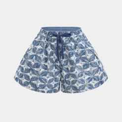 Denim Drawstring Shorts