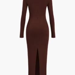 Asymmetrical Neck Slit Maxi Dress -Women's Clothing Store 0decc4cd 894b 48b3 9d06 4e499e7198d4