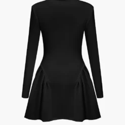 Solid Ruched V Neckline Mini Dress -Women's Clothing Store 0df79e58 a41c 4566 aef9 7c7fc506b8a4