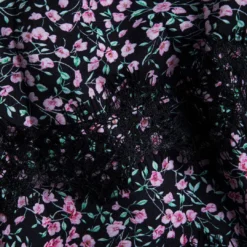 Ditsy Floral Print Lace Trim Corset Long Sleeve Mini Dress -Women's Clothing Store 0ea30571 7878 4a73 8109 9d64c69c3e6f