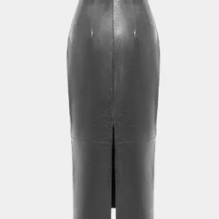Basic Solid Faux Leather Midi Skirt -Women's Clothing Store 0ee9e6ad 593a 4b55 a39f 5c246e24eda4