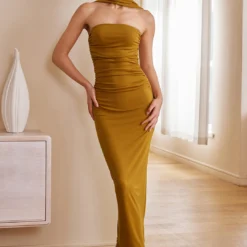 Solid Cut Out Halter Midi Dress -Women's Clothing Store 0f4a3efc f921 4dbc b6bb 8322a9e4f670