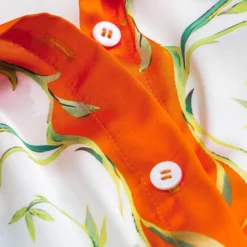 Floral Leaves Print Satin Button Short-Sleeve Shirt -Women's Clothing Store 0f98865a de1e 4fb4 8489 bf0c7e7be7e7