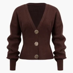 Knit Button V-neck Cardigan -Women's Clothing Store 0fb3cf38 2bae 4244 9c3e 5a071e566ff3