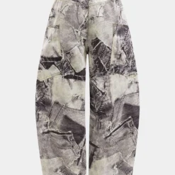 Abstract Print Buttoned Pocket Barrel Trousers 8 Abstract Print Buttoned Pocket Barrel Trousers -Women's Clothing Store 102834bb f0bd 4bc5 a094 cccec4a256ab