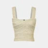 Zip Back Crop Bandage Tank Top