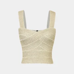 Zip Back Crop Bandage Tank Top