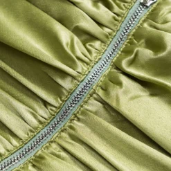 Satin Mesh Ruched Zipper Crossed Backless Tank Top -Women's Clothing Store 1179eedd ac5a 42ca 839f c24b539dccd2