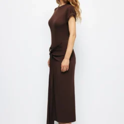 Tie Cut Out Ruched Midi Dress -Women's Clothing Store 1196bbe7 cce5 4cfe 8fb6 9e57eed94271