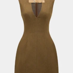 Sleeveless V-Neck Mini Dress