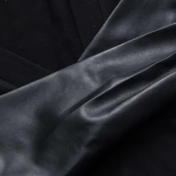 Faux Leather Crossed V-Neck Long Sleeve Bodysuit -Women's Clothing Store 12568b29 6793 4b12 a968 ad022ae3c18e