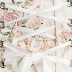 Jacquard Embroidery Tie Back Corset Strapless Tube Top -Women's Clothing Store 1286a198 9b31 4d51 a85b 7d5ac0cdaebd