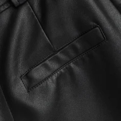 Faux Leather Button Pocket Wide Leg Trousers -Women's Clothing Store 1353b210 2c16 4519 b69c 83c107b374d2