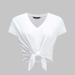 Tie Front Short Sleeve T-Shirt