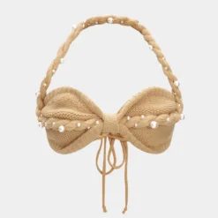 Knit Pearls Decor Halter Neck Braided Tie-Up Tank Top -Women's Clothing Store 143eb8ae 7e9d 4ffd bd92 88d8bbe2a248