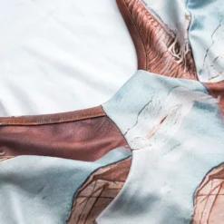 Retro Contrast Print Sleeveless Bodysuit -Women's Clothing Store 15467d0f 09ba 497b 8021 bbb235820ed1