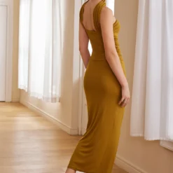 Solid Cut Out Halter Midi Dress -Women's Clothing Store 1583087f 9048 45ba b23d 24db8f0b4098