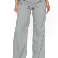 Asymmetric Waist Ruched Straight Leg Pants -Women's Clothing Store 158efda3 22d1 4ddb 94cb 141c3341fc23