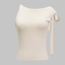 Asymmetrical Tie-Up Detail Tank Top