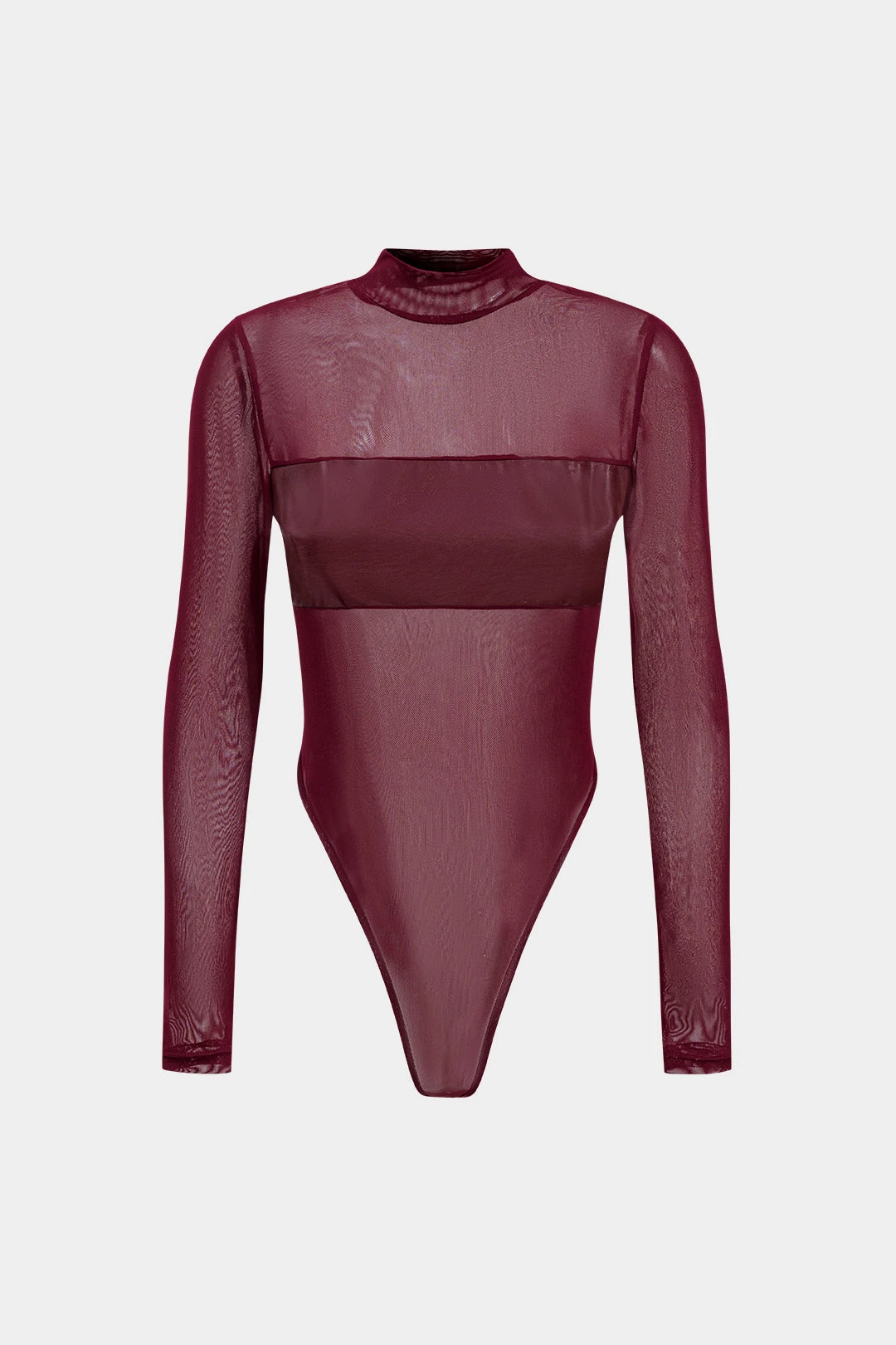 Faux Leather Patchwork Long Sleeve Bodysuit 1 Faux Leather Patchwork Long Sleeve Bodysuit