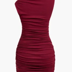 Solid Twisted Asymmetrical Mini Dress -Women's Clothing Store 16083ab0 f762 45be b3ef 0bbfc41e48d7