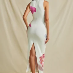 Floral Print Mock Neck Slit Sleeveless Maxi Dress -Women's Clothing Store 16c681be 0ede 41a1 bf97 204df20f8a49