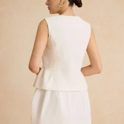 Linen Ruched Zipper Skirt -Women's Clothing Store 17772a3a 7b4a 471e 935a 805d4dab487f