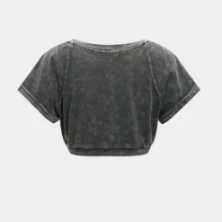 Solid Short Sleeve Crop T-Shirt -Women's Clothing Store 17c30f1e 0b07 4eb6 802f e97bb5c4d992