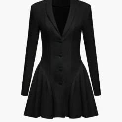 Solid Ruched V Neckline Mini Dress -Women's Clothing Store 17d19935 441e 4aee 9d3c c90f0704c7f8