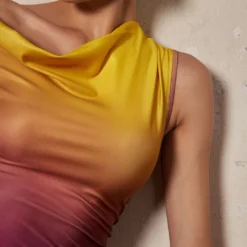 Ombre Print One Shoulder Asymmetrical Maxi Dress -Women's Clothing Store 19334d19 a79f 4956 a1f0 6e00d8c7c683